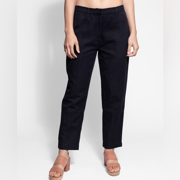 Apiece Apart Palma Chill Linen Blend Twill Crop Pants - Picture 1 of 9